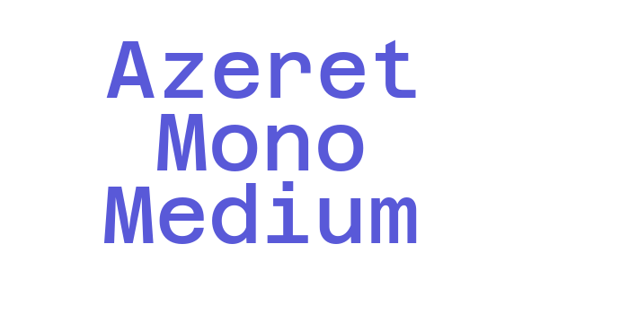 Azeret Mono Medium Font Download