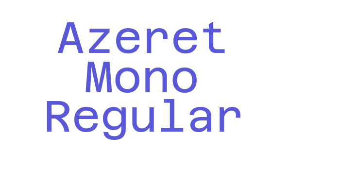 Azeret Mono Regular Font Download