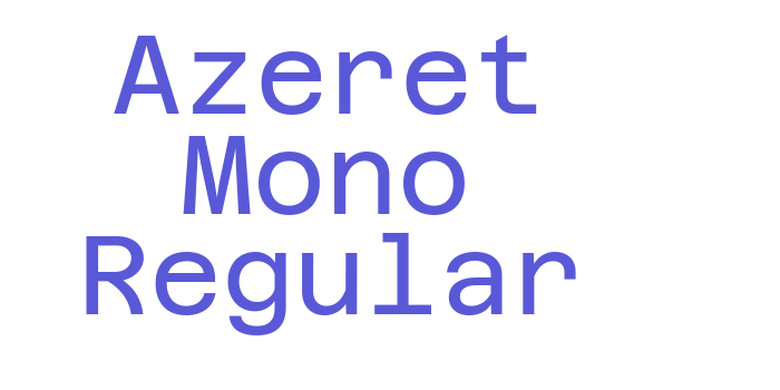 Azeret Mono Regular Font