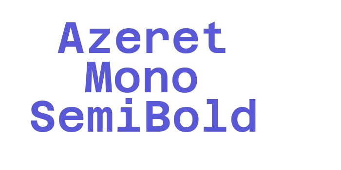 Azeret Mono SemiBold Font Download