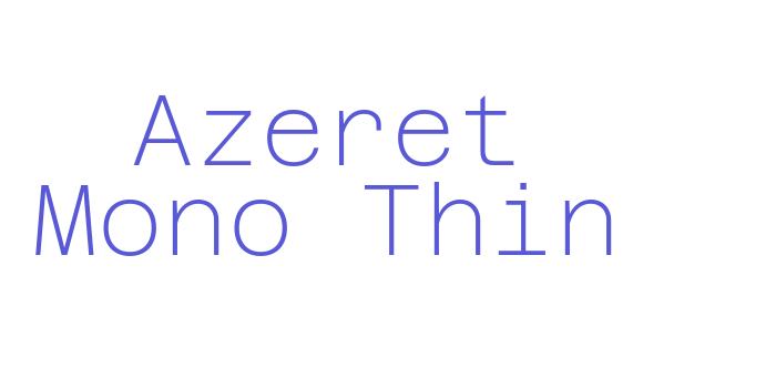 Azeret Mono Thin Font Download