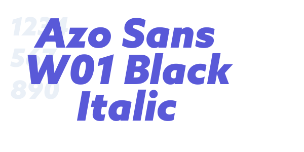 Azo Sans W01 Black Italic font