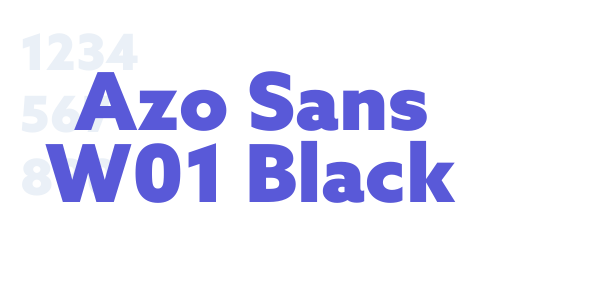 Azo Sans W01 Black font free