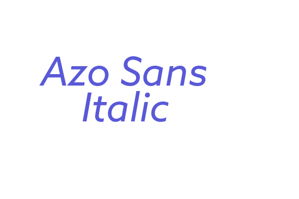 Azo Sans Italic Font