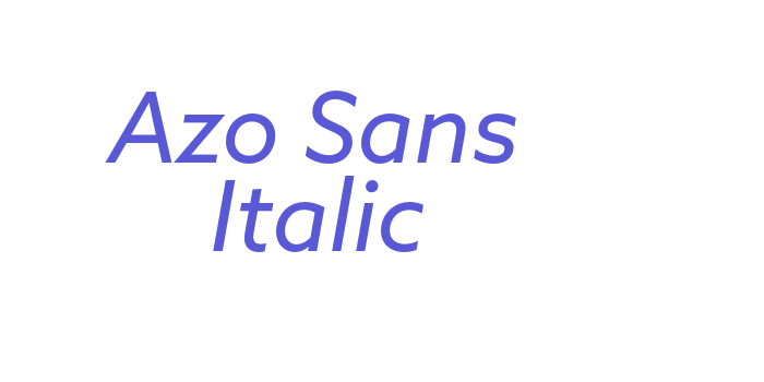 Download Azo Sans Italic Font