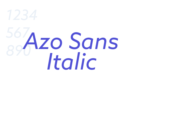 Azo Sans Italic