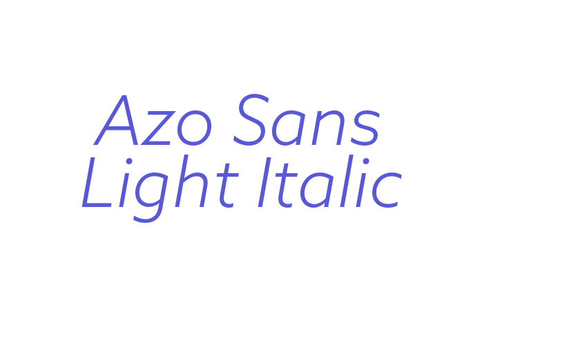 Azo Sans Light Italic Font Download