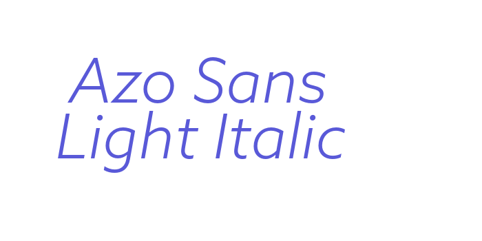 Azo Sans Light Italic Font Download