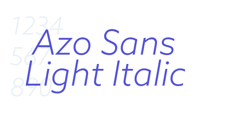 Azo Sans Light Italic-font-download