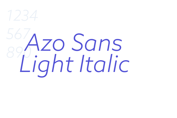 Azo Sans Light Italic