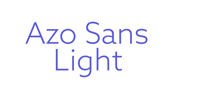 Azo Sans Light Font