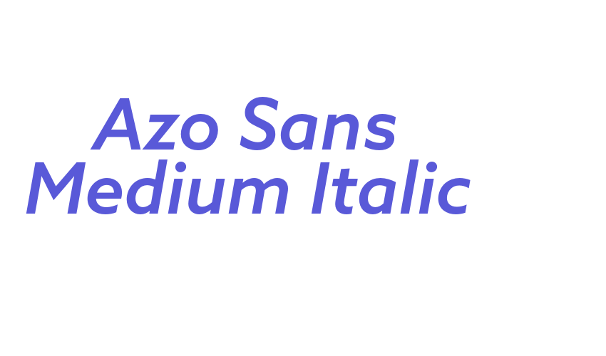 Azo Sans Medium Italic Font Download