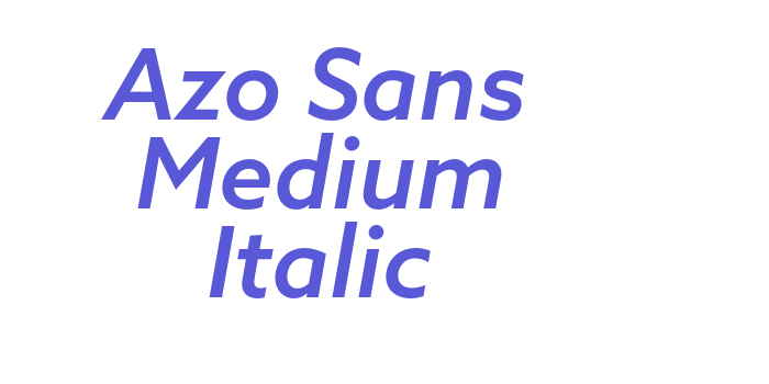 Azo Sans Medium Italic Font Download