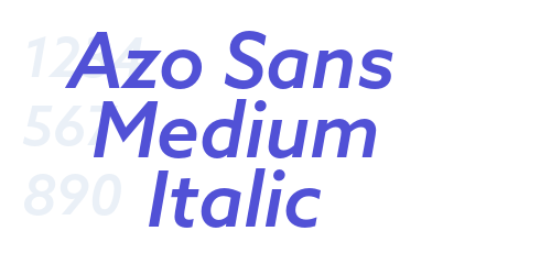 Azo Sans Medium Italic-font-download