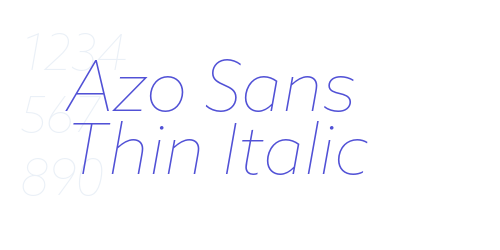 Azo Sans Thin Italic-font-download