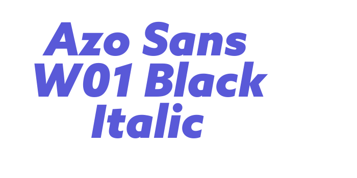 Download Azo Sans W01 Black Italic Font