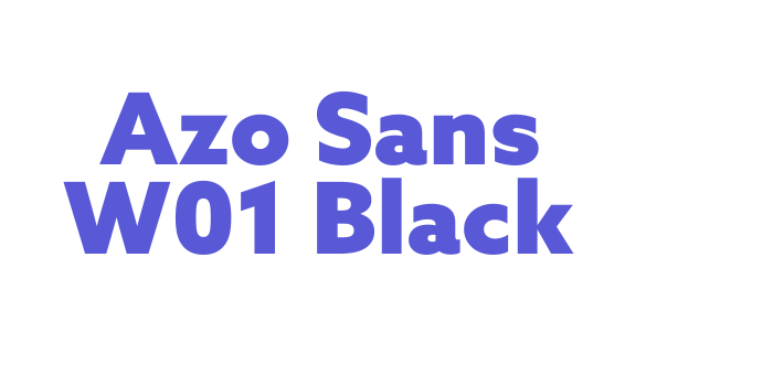 Download Azo Sans W01 Black Font