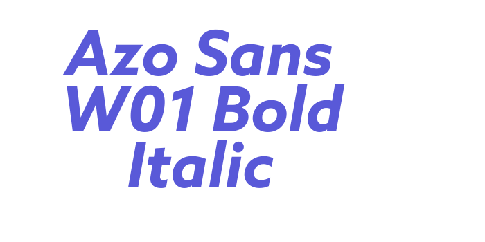 Download Azo Sans W01 Bold Italic Font