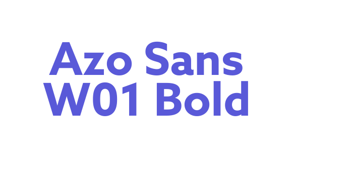 Azo Sans W01 Bold Font Download