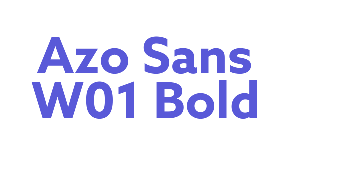 Azo Sans W01 Bold Font