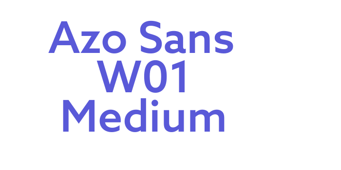 Download Azo Sans W01 Medium Font