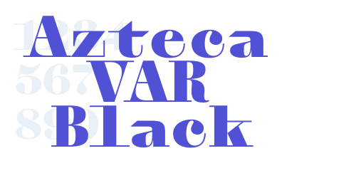 Azteca VAR Black-font-download