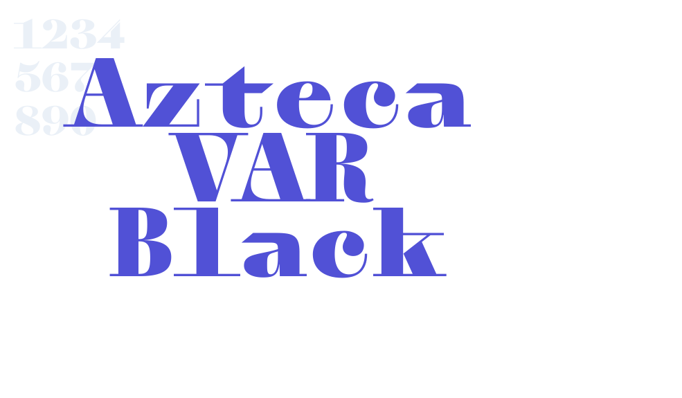 Azteca VAR Black-font-download