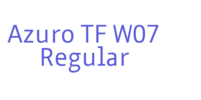 Azuro TF W07 Regular Font Download