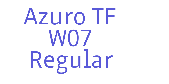 Azuro TF W07 Regular Font