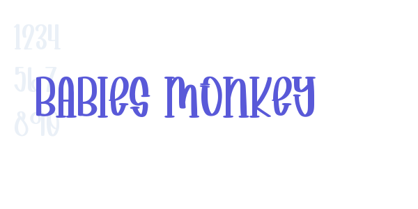 BABIES MONKEY font free