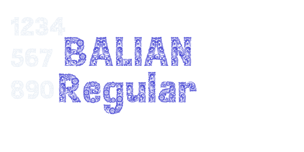 BALIAN Regular font