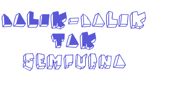 BALOK-balok TAK sempurna Font Download