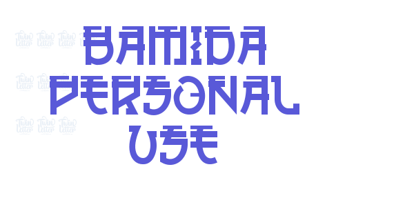 BAMIDA PERSONAL USE font free