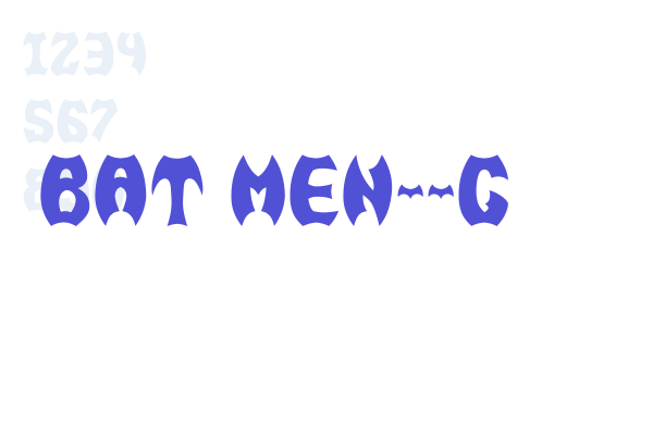 BAT MEN__G Font Download