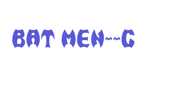 BAT MEN__G Font Download