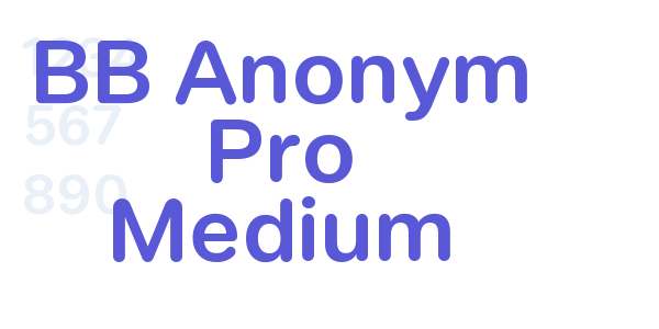 BB Anonym Pro Medium font free