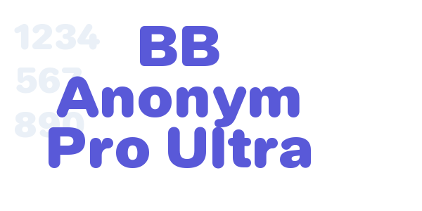 BB Anonym Pro Ultra font free