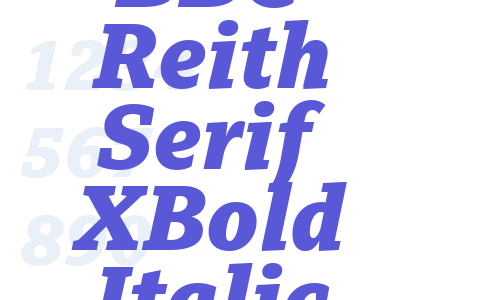 BBC Reith Serif XBold Italic Font