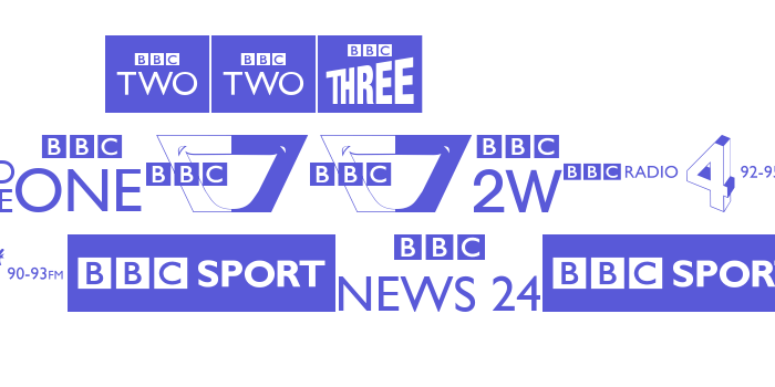 BBC TV Channel Logos Font