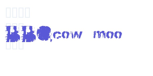 BBQcow moo font