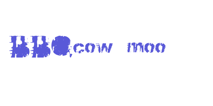 BBQcow moo Font Download