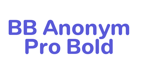 BB Anonym Pro Bold Font Download