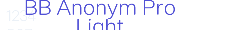 BB Anonym Pro Light-font