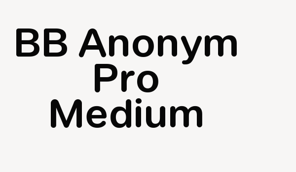 BB Anonym Pro Medium Font