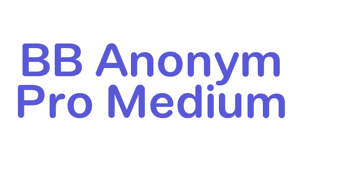 BB Anonym Pro Medium Font Download