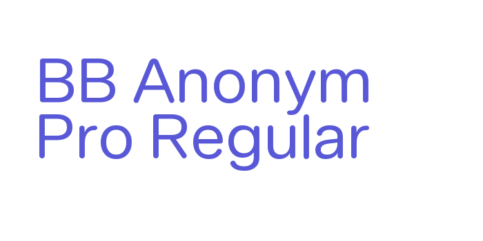 BB Anonym Pro Regular Font Download