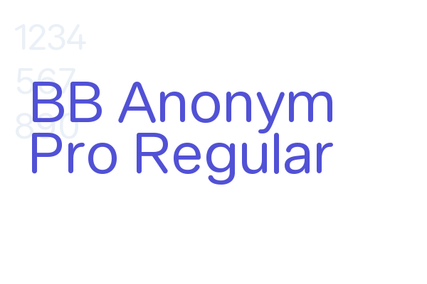 BB Anonym Pro Regular