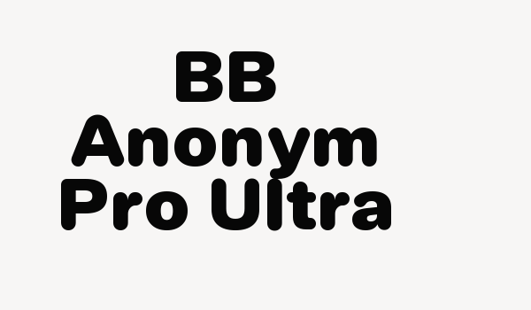 BB Anonym Pro Ultra Font