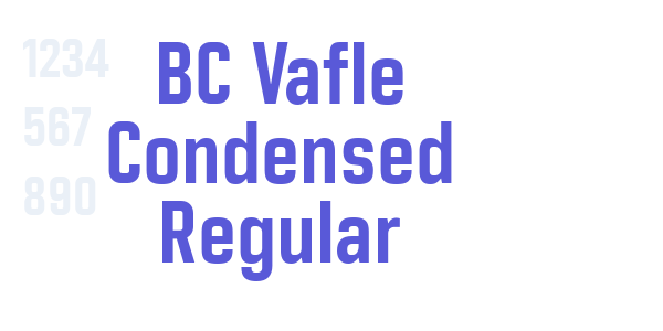 BC Vafle Condensed Regular font free