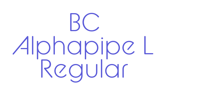 BC Alphapipe L Regular Font Download